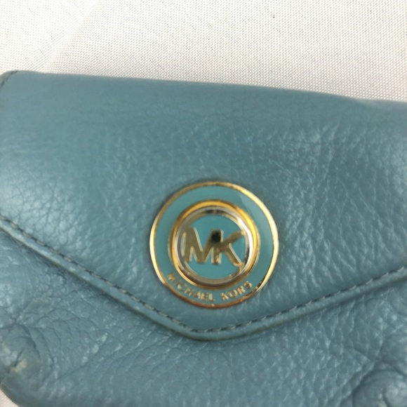 Michael Kors Light Blue Leather Coin Purse - Picture 5 of 5